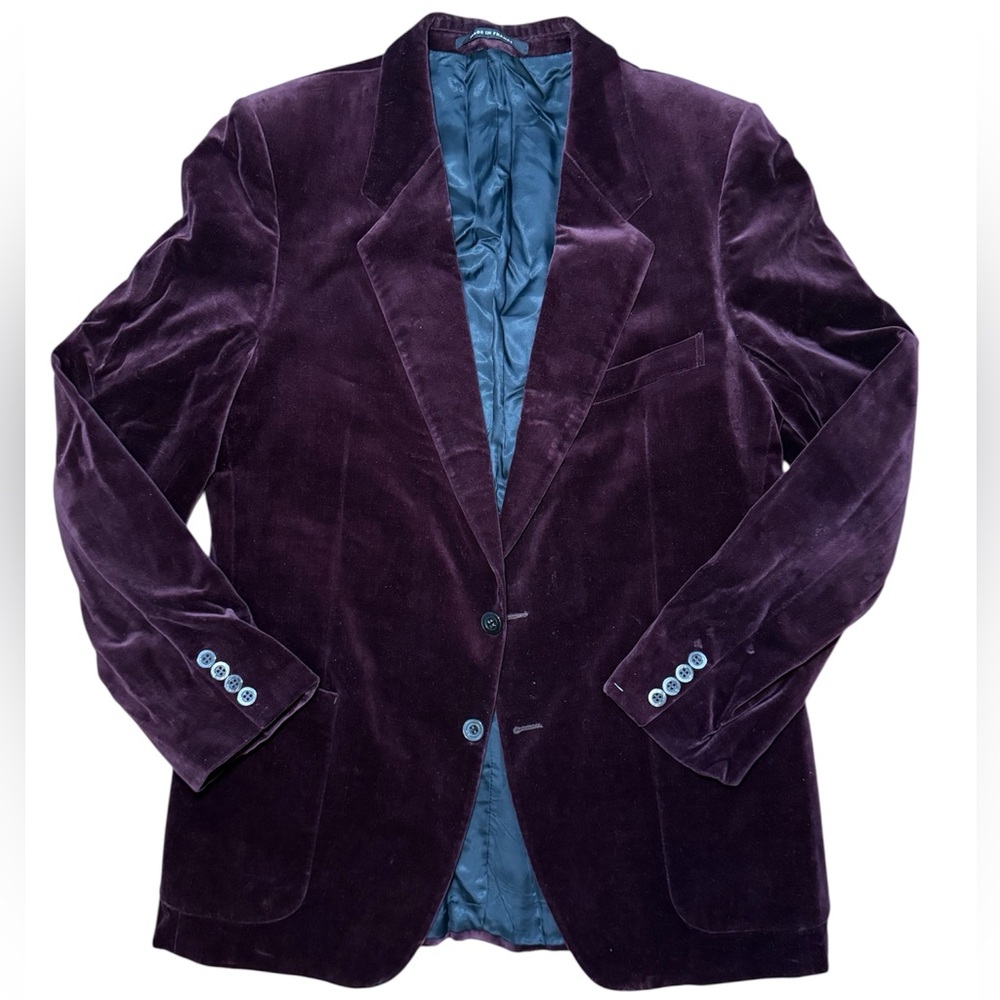 Vintage Yves Saint Laurent Burgundy Velvet Blazer – Made in France